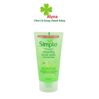 Sữa rửa mặt Gel Simple làm dịu da Refreshing Facial Wash phù hợp mọi loại da 150ml