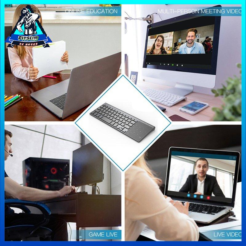 Thin 2.4Ghz Usb Wireless Mini Keyboard With Number Touchpad Numeric Keypad