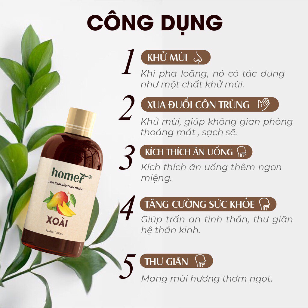 Tinh dầu trái cây Homer 20ml - đạt chuẩn chất lượng kiểm định