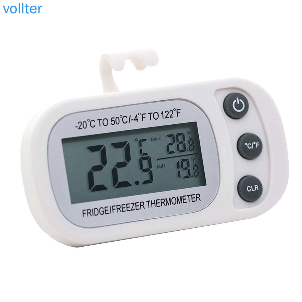 Nhiệt Kế Điện Tử Mini Đo Nhiệt Độ Tủ Lạnh Chống Thấm Nước Tiện Dụng Cho Nhà Bếp