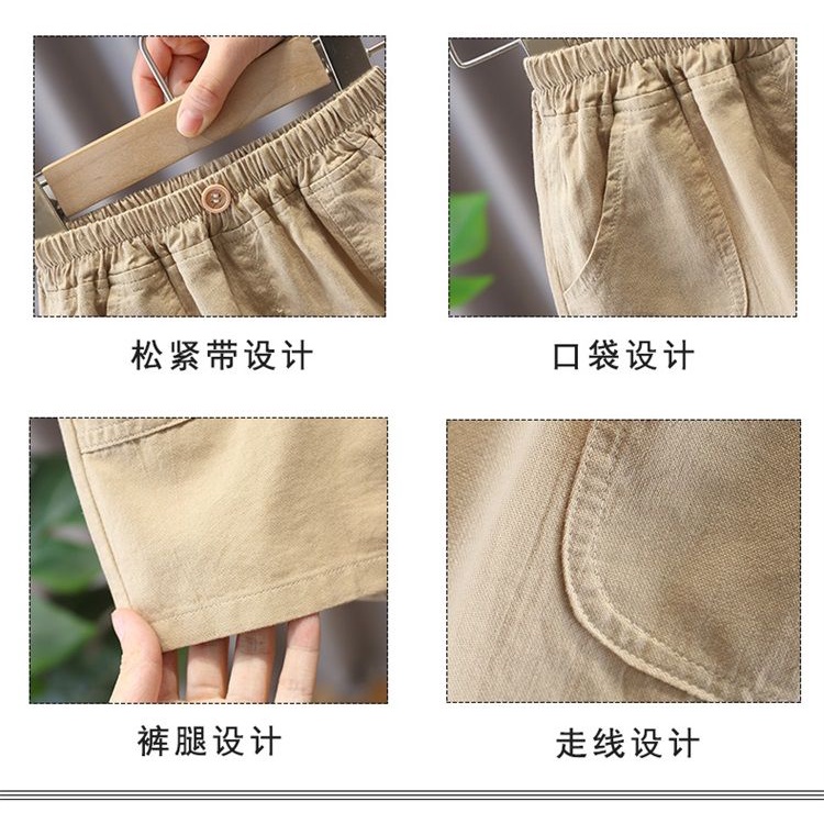 Quần Short Cotton Trơn Mỏng Phong Cách Nhật Hàn Thời Trang Mùa Hè Mới 2022 Cho Bé Trai