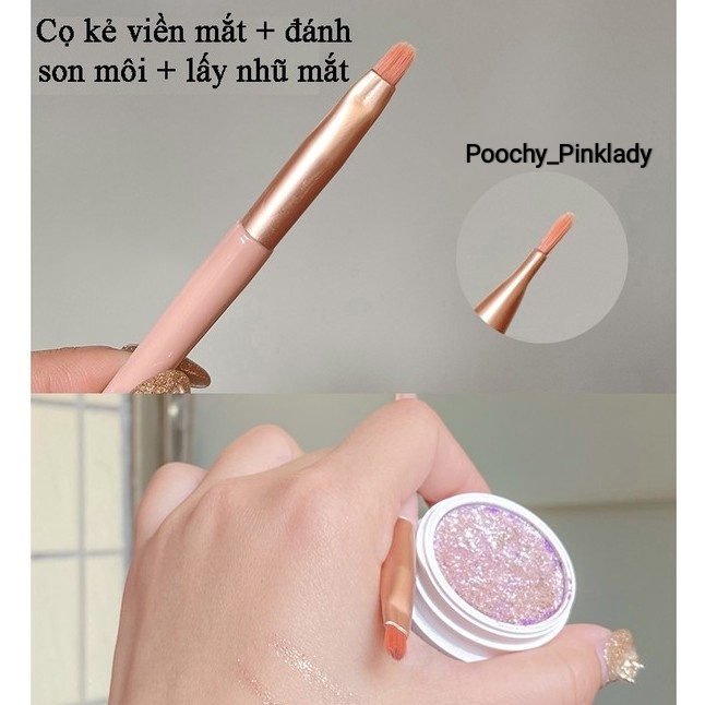 [8 cây cọ] Bộ cọ trang điểm make up cây lông mềm mượt kèm túi đựng siêu dễ thương