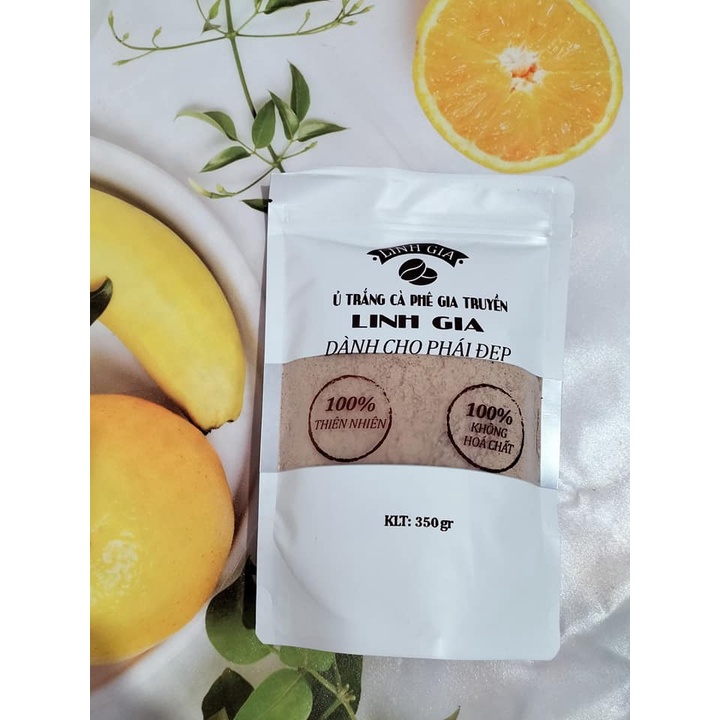 Ủ trắng Cafe tẩy tế bào chết gia truyền Linh Gia 100% thiên nhiên Face & Body – 350gr