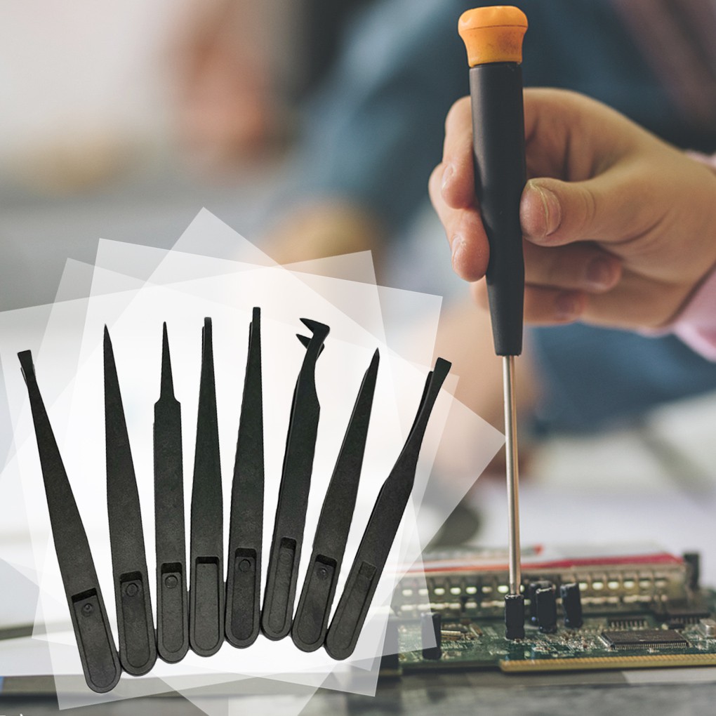 Set 8 Nhíp Nhựa Chống Tĩnh Điện