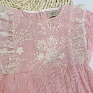 Bộ đồ liền thân Bodysuit phối ren cho bé