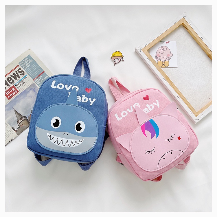 Balo cho bé học mẫu giáo siêu nhẹ hình thú - kích thước 19*8*23cm