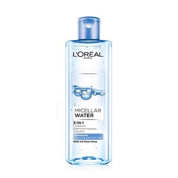 Nước Tẩy Trang Làm Sạch Tươi Mát 3 In 1 Cho Da Dầu L'Oreal Micellar Water 3-in-1 Refreshing Even For Sensitive Skin 400m