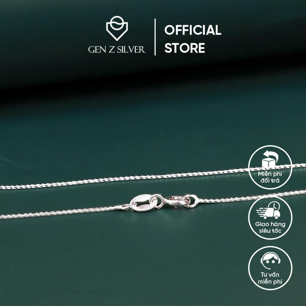 Dây chuyền bạc 925 Gen Z Silver chữ H nạm đá Cubic Zirconia nhân tạo DCZ14101