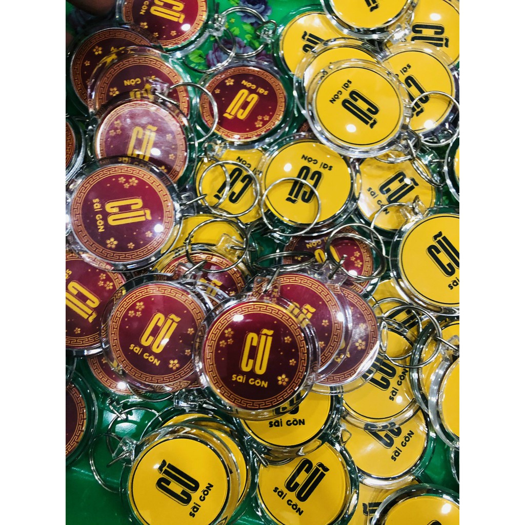 50 móc khóa mica trong suốt 4 loại hình dáng - Móc khóa in theo yêu cầu 2 mặt