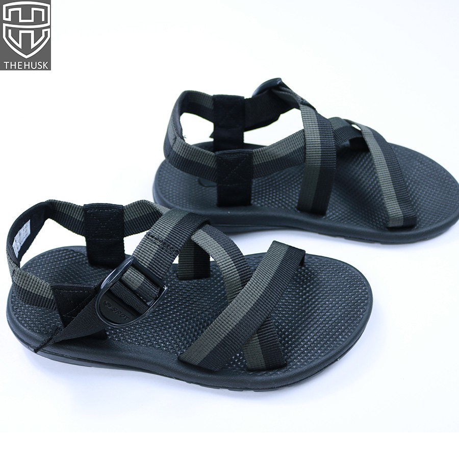 Giày Sandals Unisex HuuCuong & TheHusk Quai Chéo Quai Dù Đế Cao Su - TH4