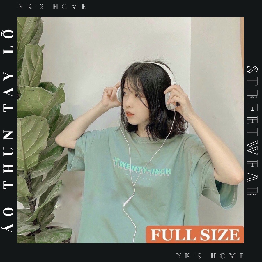 Áo thun tay lỡ unisex cho nam nữ TWENTY INCH thiết kế áo form rộng phong cách trẻ trung năng động