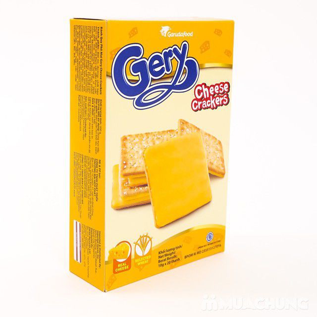 Bánh quy Gery Cheese Crackers hiệu Garuda Food hộp 200g