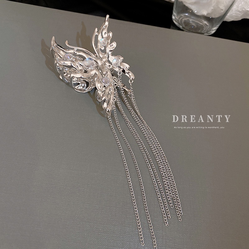 Kẹp Tóc Cá Mập Đính Đá Mặt Trăng Và Bướm Độc Đáo