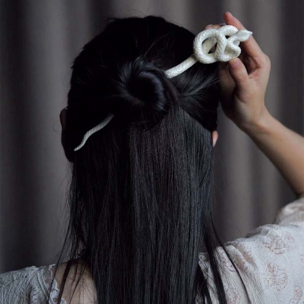 Trâm cài tóc một đầu hình con rắn bằng hợp kim phong cách Trung Hoa cổ điển cho nữ