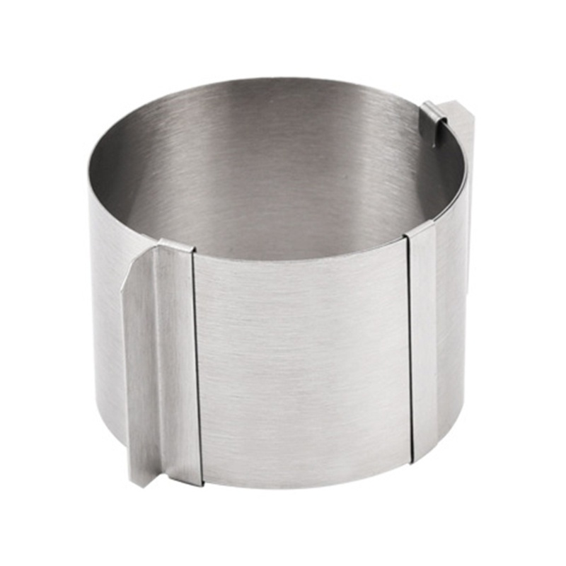 QQ Khuôn Làm Bánh Mousse Hình Tròn Bằng Thép Điều Chỉnh Được Tiện Lợi