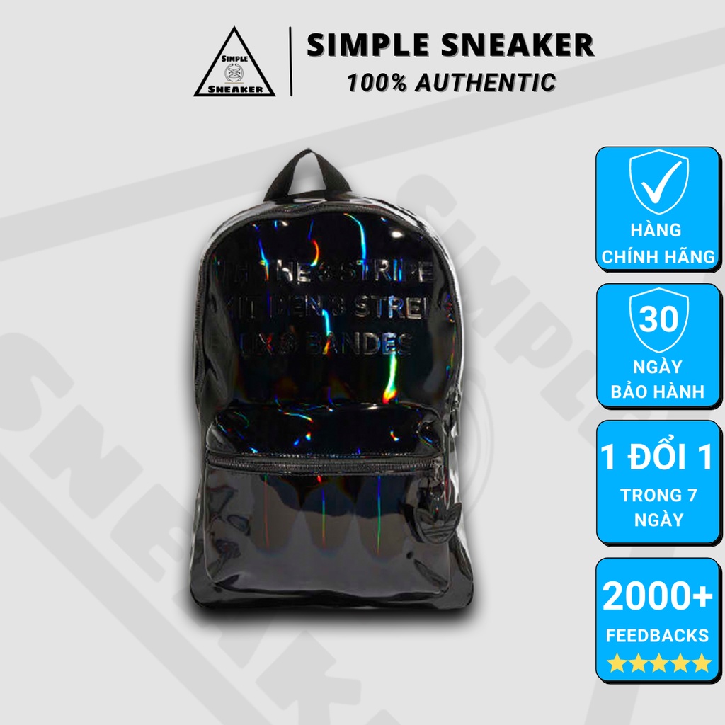 Balo Adidas Chính Hãng FREESHIP Adidas Reflective Wet Look Hologram Backpack- Ba Lô Chống Nước - Simple Sneaker