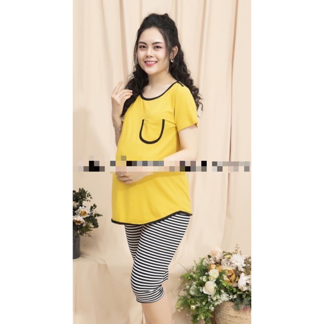 (Sỉ, lẻ) BỘ BẦU COTTON QUẦN KẺ (có video, ảnh thật)