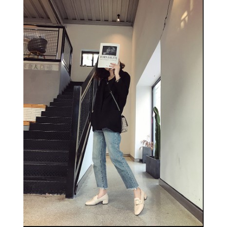 [SẴN] Giày oxford mũi vuông đế vuông style Hàn Quốc G010 | BigBuy360 - bigbuy360.vn