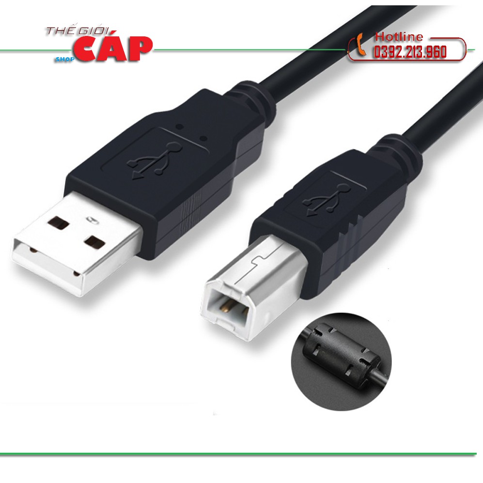 Dây máy in cổng USB 1,5m - Cáp máy in 1,5m