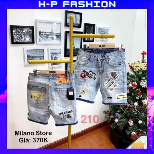 Quần Short Jean Nam Thêu 🔵 𝐅𝐑𝐄𝐄 𝐒𝐇𝐈𝐏 🔵 Quần Sọt Nam Co Giãn Thời Trang Hpfashion - Qsjnhp02