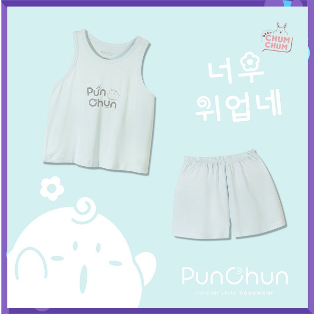 Set Bộ Cotton Ba Lỗ Cho Bé Punchun Babychumchum 03M- 5YR
