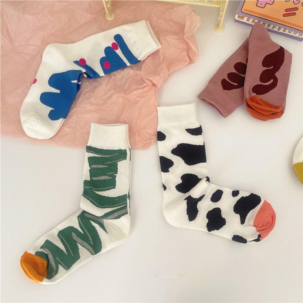 Vớ Cotton Họa Tiết Graffiti Phong Cách Harajuku Dễ Thương Cho Nữ