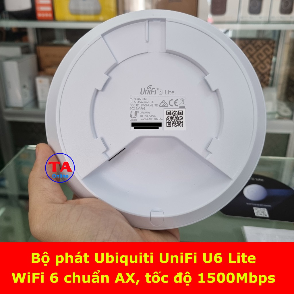 Bộ phát Ubiquiti UniFi U6 Lite - WiFi 6 chuẩn AX, tốc độ 1501Mbps, Hỗ trợ 300 User, Hãng của Mỹ