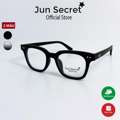 Gọng kính mắt nam nữ thời trang Jun Secret chất liệu nhựa mắt vuông dày dặn JS6A14