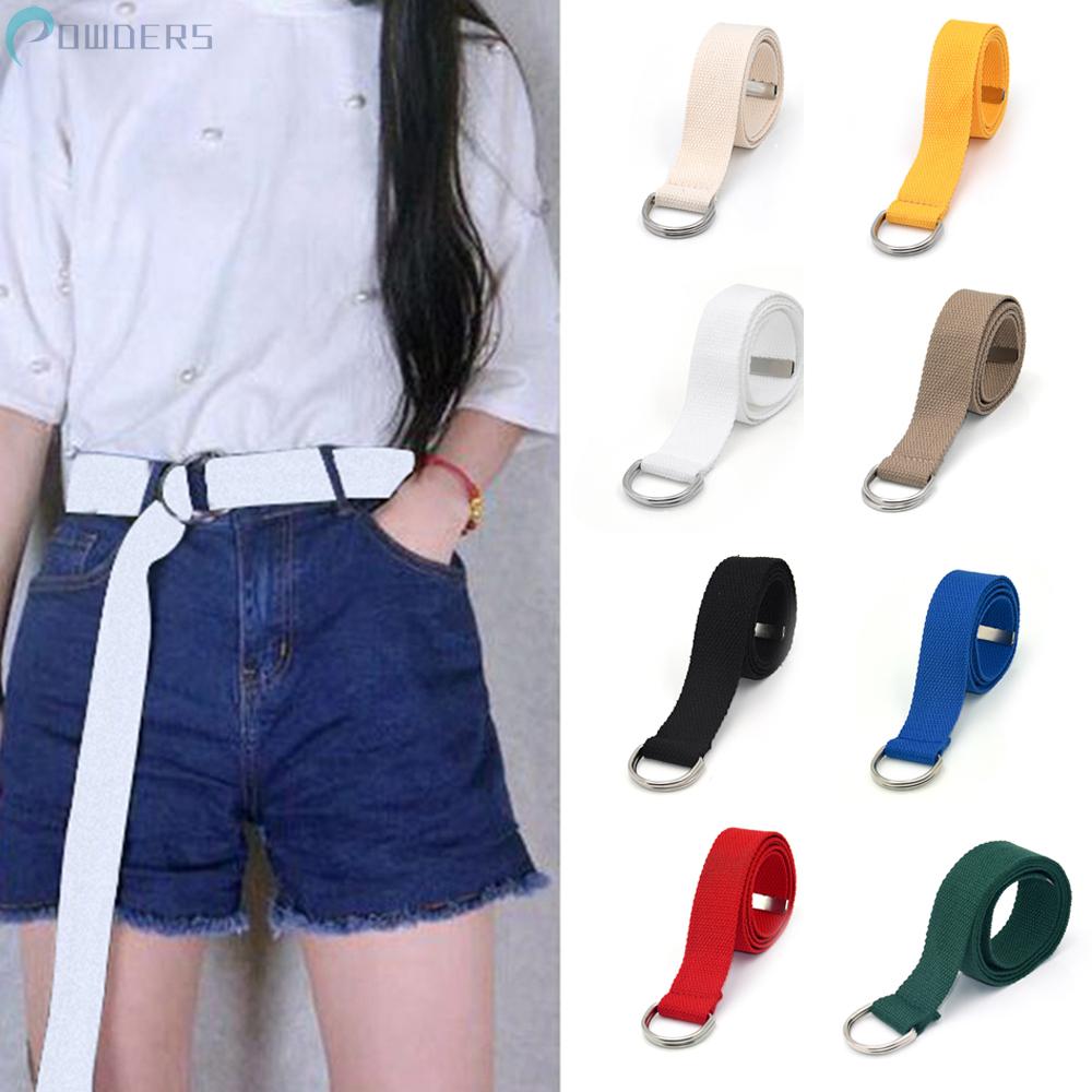 Thắt lưng vải nhiều màu thời trang nam nữ