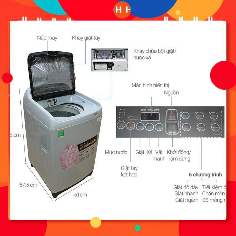 [ VẬN CHUYỂN MIỄN PHÍ KHU VỰC HÀ NỘI ] Máy giặt Samsung cửa trên 10kg WA10J5710SG-01 - [ Bmart247 ] 24h