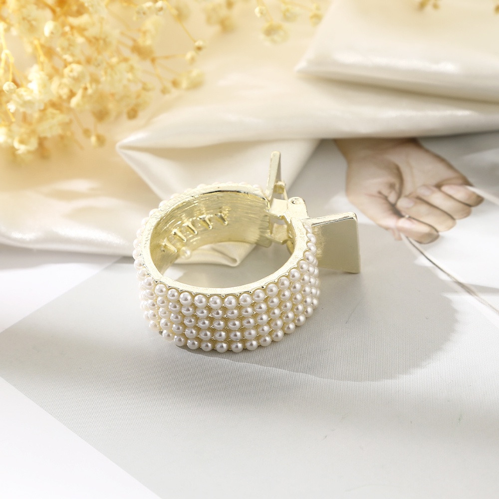 Haimeikang Kẹp tóc đính đá và ngọc trai thời trang Hàn Quốc