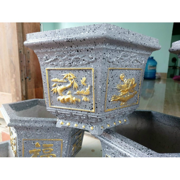 Khuôn đúc chậu lục giác 25 cao 20
