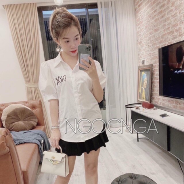Áo sơ mi in chữ D chất đẹp