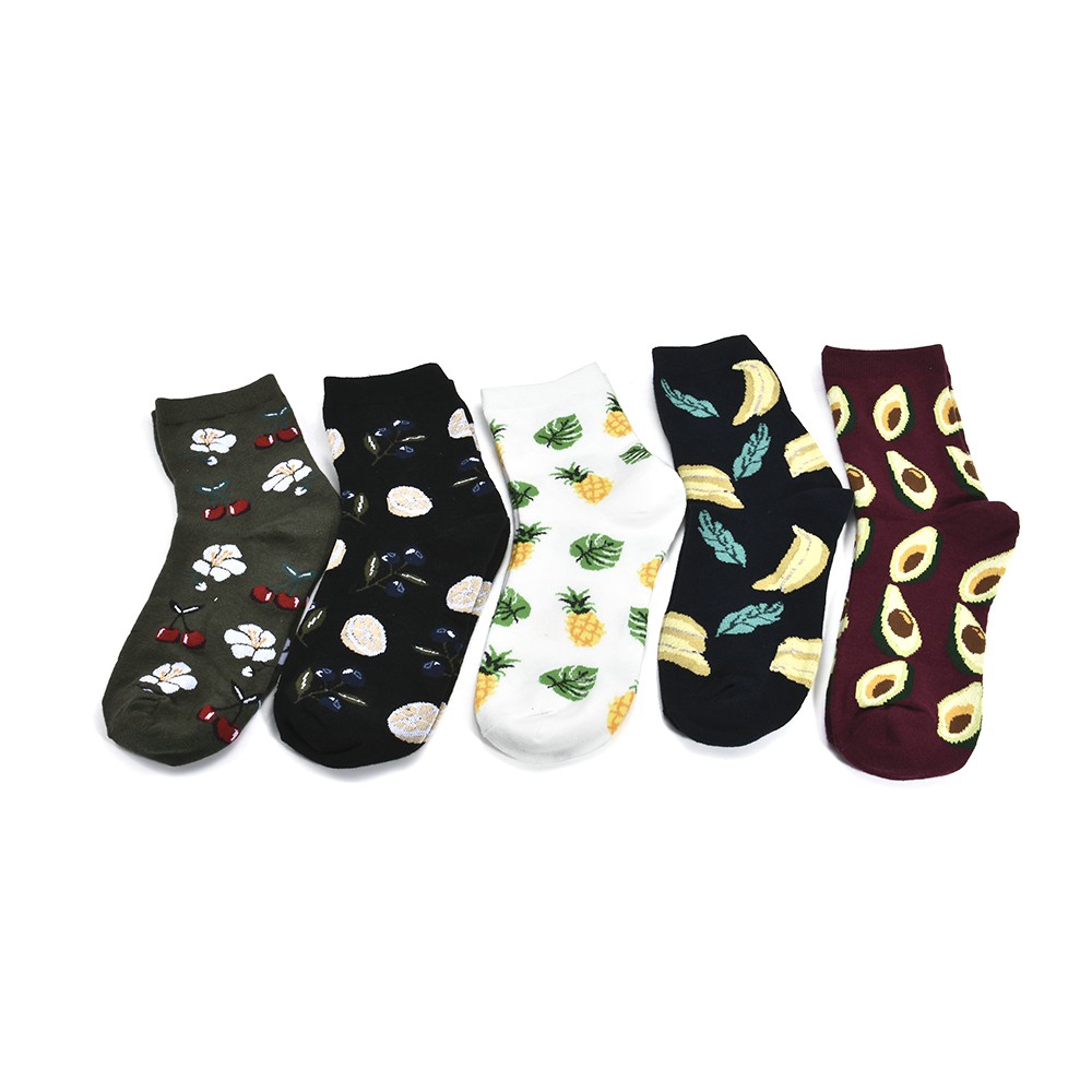 Vớ Cotton Họa Tiết Trái Cây Ngộ Nghĩnh Dành Cho Cả Nam Và Nữ