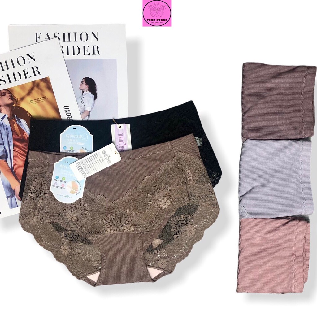 Quần Lót Nữ Thun Lạnh Cao Cấp Phối Ren Big Size Mềm Mát PINK STORE QL1255 | BigBuy360 - bigbuy360.vn