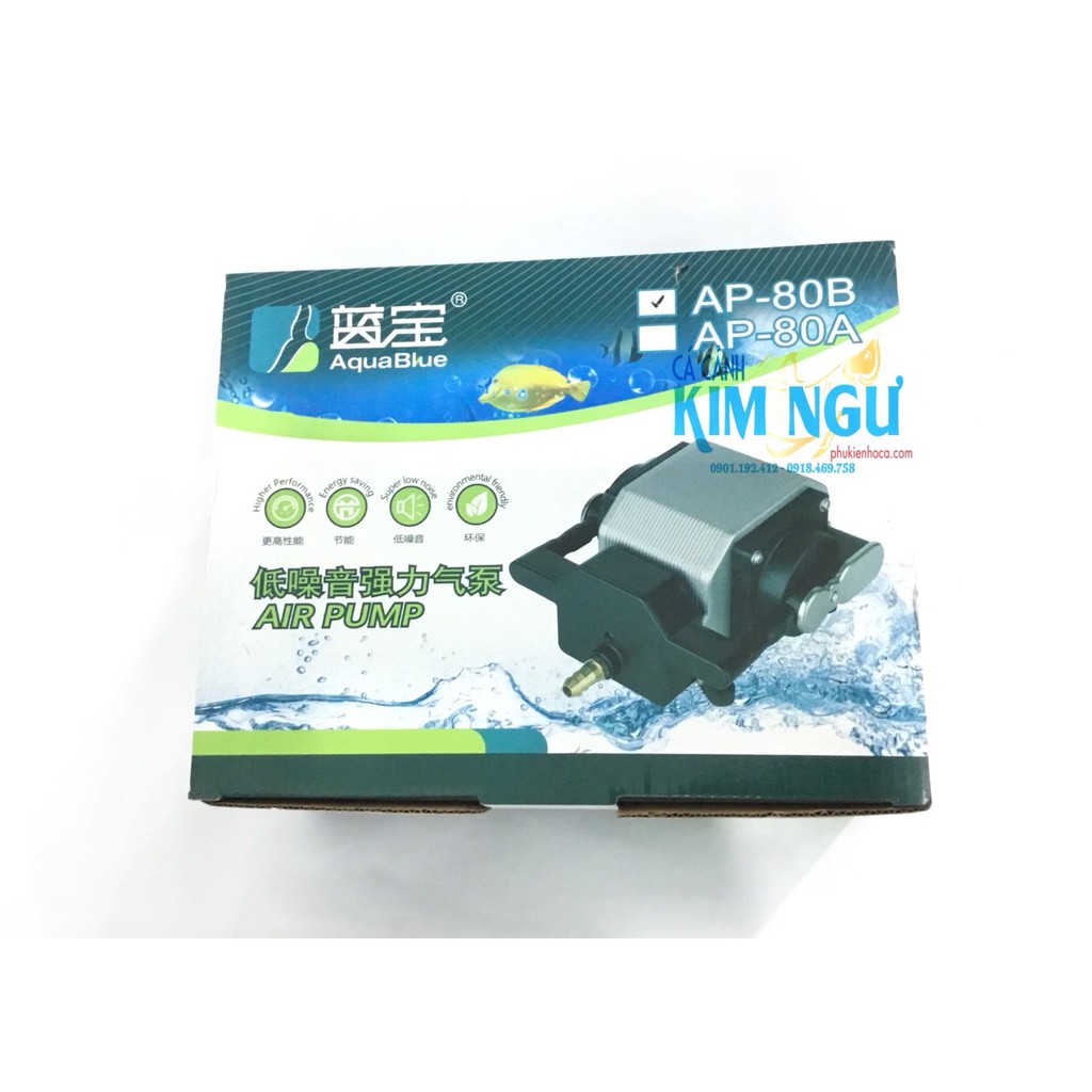 Máy Sủi Oxy Hồ Cá AQUABLUE AP 80B (40W)