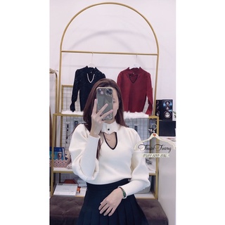 áo len cổ choker