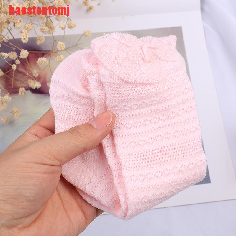 Vớ ren ống cao bằng cotton giữ ấm cho em bé