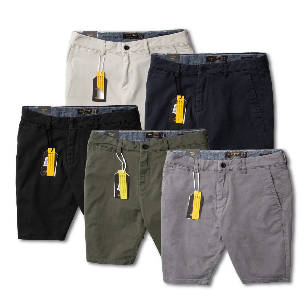 Quần Shorts Nam Just Men Chất Khakis Xắn Gấu Trẻ Trung