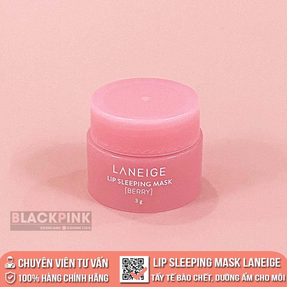 Mặt nạ ngủ dưỡng môi Laneige Lip Sleeping Mask Berry - Tẩy tế bào chết, dưỡng ẩm cho môi, đôi môi hồng hào căng mọng