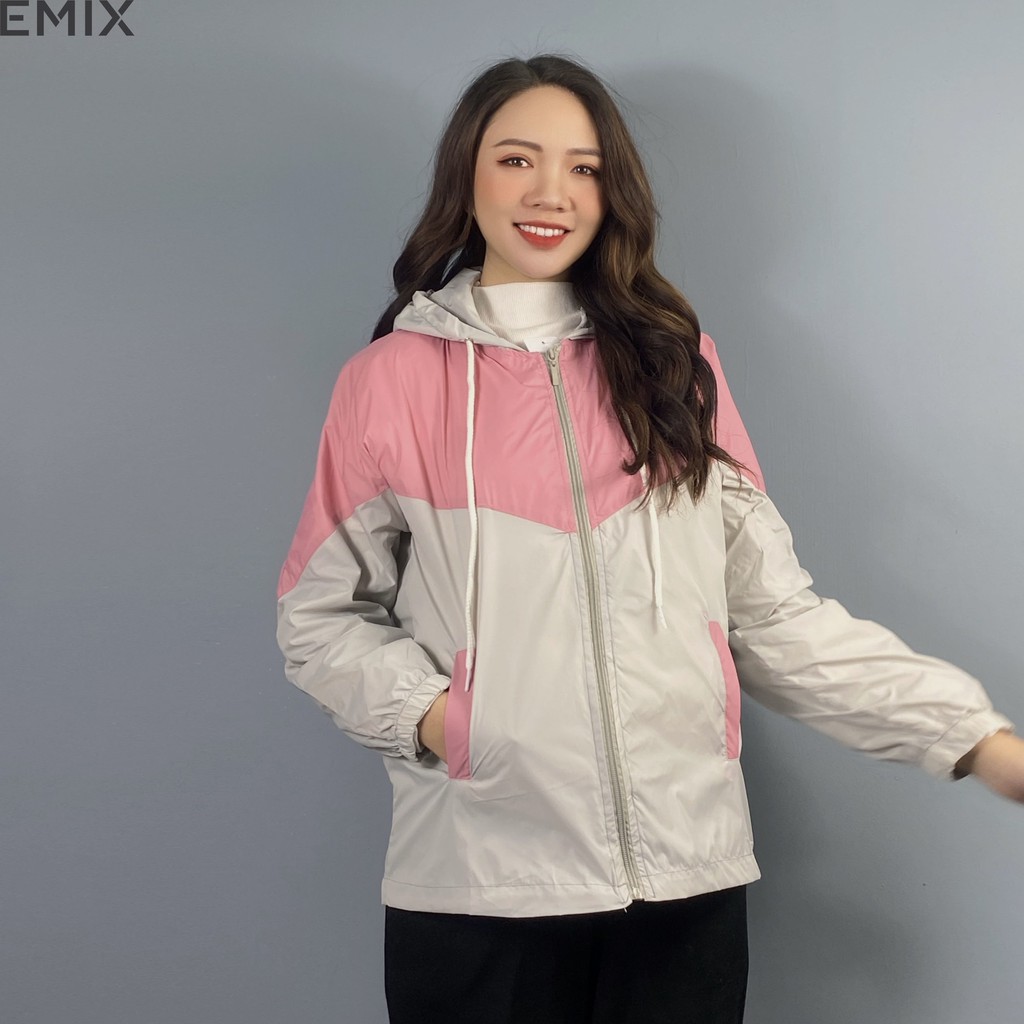 Áo khoác gió phối màu 2 lớp EMIX | BigBuy360 - bigbuy360.vn