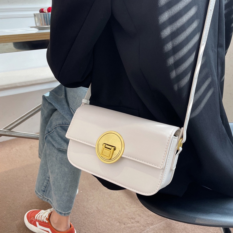 IELGY Túi Đeo Vai Hình Vuông Cỡ Nhỏ Cài Khóa Kiểu retro Đơn Giản Cho Nữ