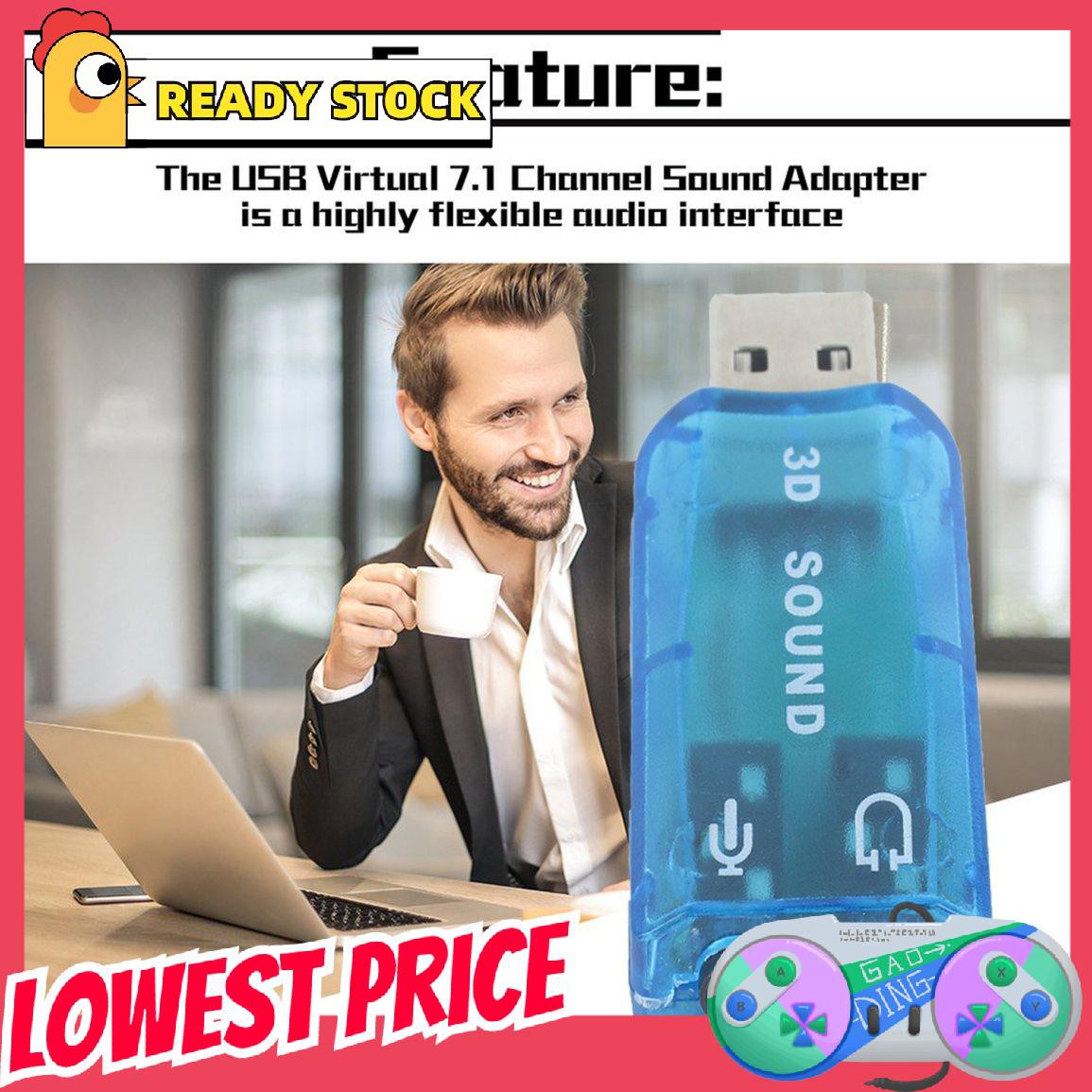 Usb 1.1 Mic / Loa Âm Thanh 7.1 Ch 3d Cho Pc / Laptop | BigBuy360 - bigbuy360.vn