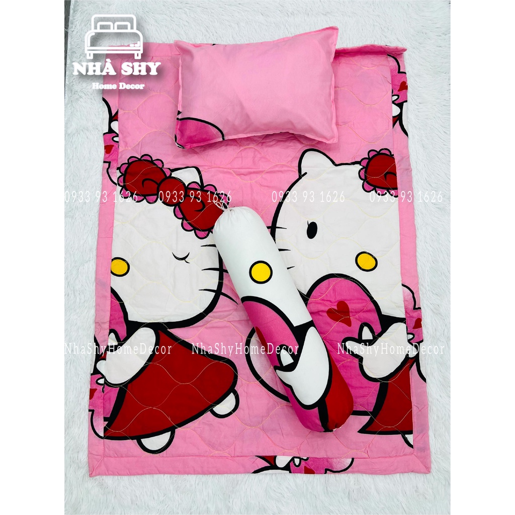 Trọn Bộ 5 Món Gối Mền Kèm Ruột Cho Trẻ Đi Học - Gối Em Bé Đi Học