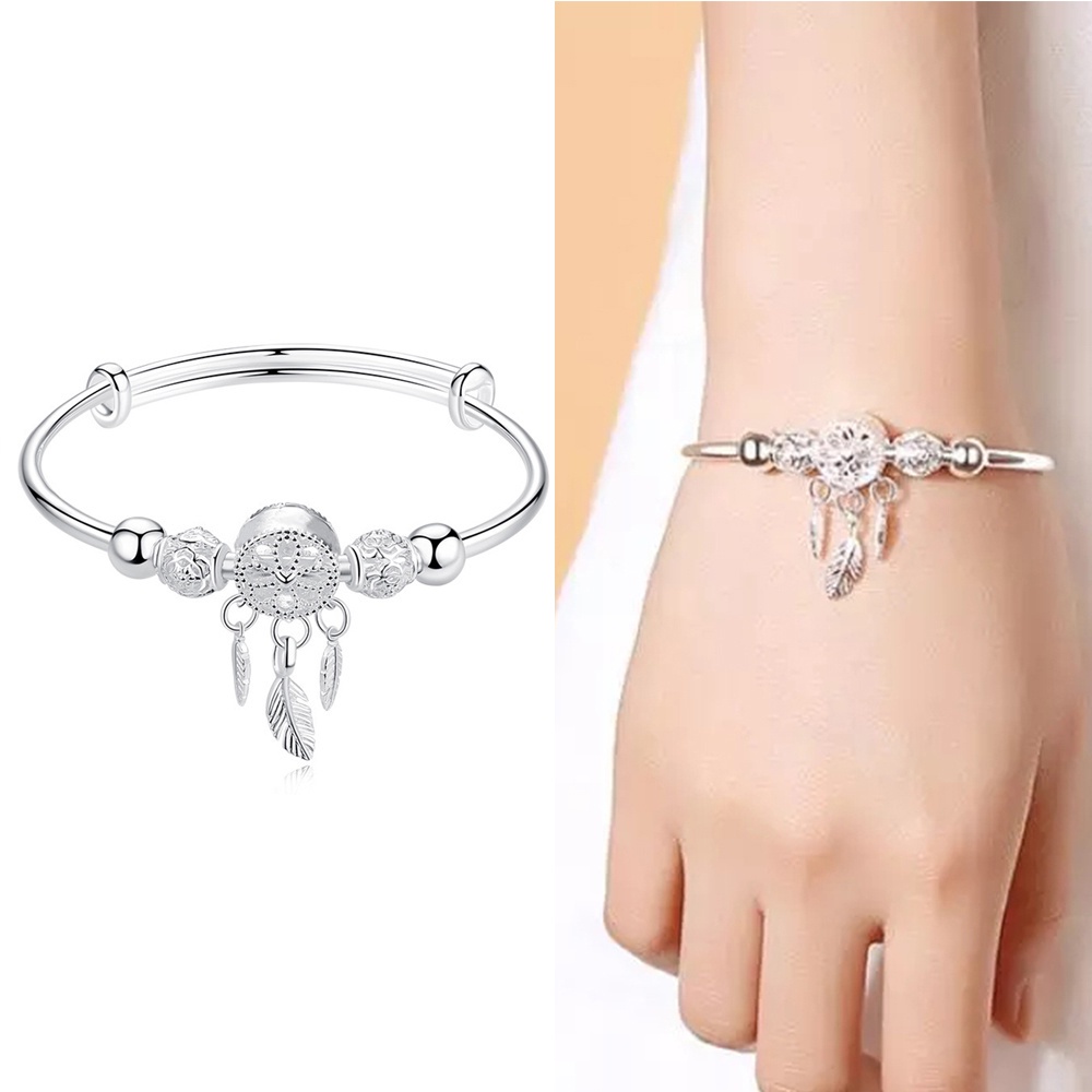 Epoch Vòng Tay Hình Dreamcatcher Phối Lông Vũ Nhiều Màu Thanh Lịch Thời Trang Cho Nữ