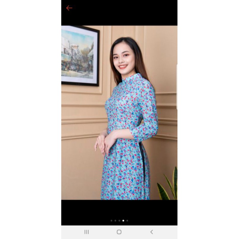 Áo dài size L màu hồng và xanh