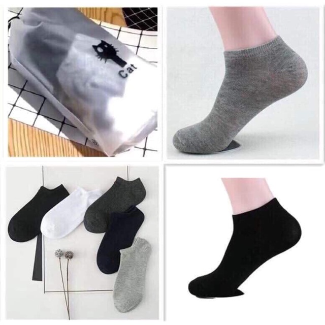 ❤️SET 10 ĐÔI❤️Vớ Nam Nữ Co Giãn Tốt,Thấm Hút Mồ Hôi Tất Nam Cổ Ngắn Zara