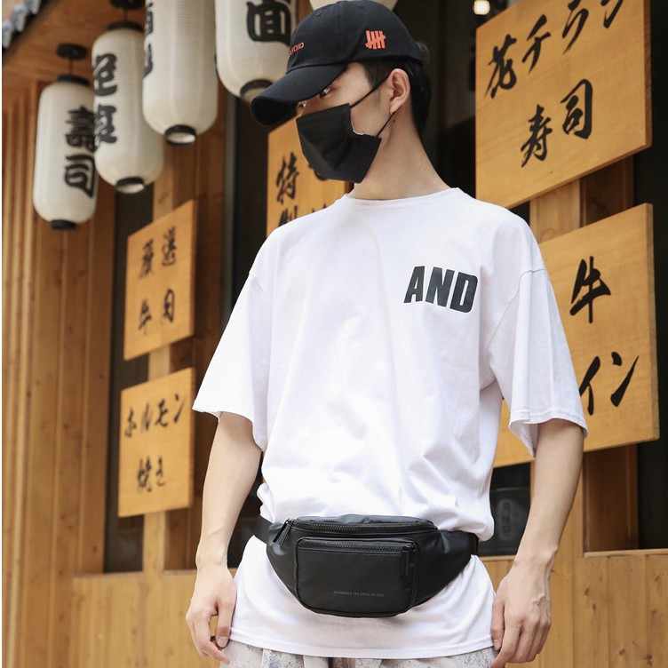 Túi đeo chéo nam vải Polyester chống nước phong cách Streetwear - Túi bao tử nam TC83