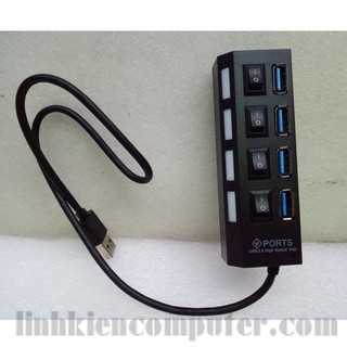 Bộ chia USB 4 cổng có công tắc USB 3.0 - USB Hub 4 Port