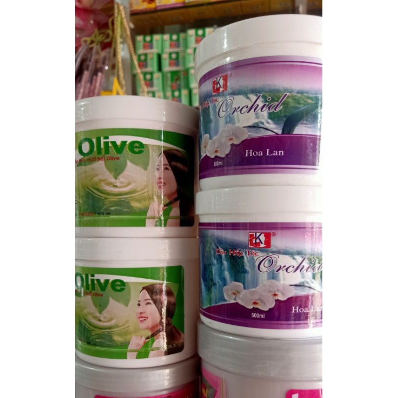 Dầu hấp tinh chất OLive và Hoa Lan.